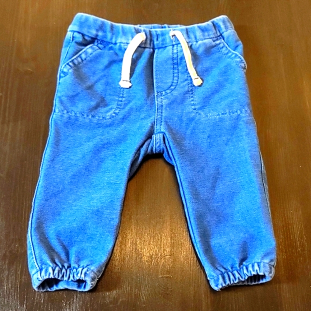 Baby Gap Jeans, drawstring soft denim, Size 6-12 months